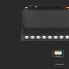 Oprawa szynoprzewód smart 48V V-TAC 10W LED CCT 30st smart WI-FI tracklight czarna VT-3610 2700K-6400K 900lm 3 lata gwarancji